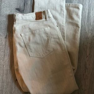 Womens khaki-colored denim jeans by Raleigh Denim. Size 30 Thin